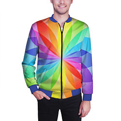 Бомбер мужской Радуга, цвет: 3D-синий — фото 2