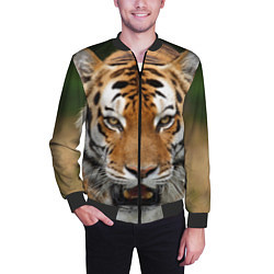 Бомбер мужской Рык тигра, цвет: 3D-черный — фото 2