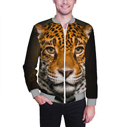 Бомбер мужской Взгляд ягуара, цвет: 3D-меланж — фото 2