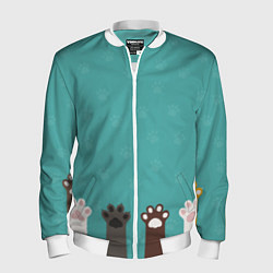 Мужской бомбер Лапки котеек