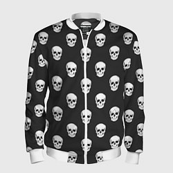 Бомбер мужской BFMV: Skulls, цвет: 3D-белый