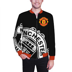 Бомбер мужской Man United: Black Collection, цвет: 3D-красный — фото 2