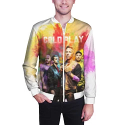 Бомбер мужской Coldplay, цвет: 3D-белый — фото 2
