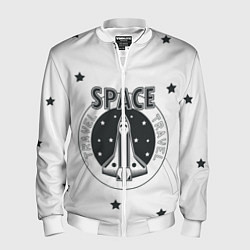 Бомбер мужской Space travel, цвет: 3D-белый
