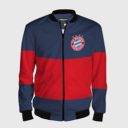 Бомбер мужской Bayern Munchen - Red-Blue FCB 2022 NEW, цвет: 3D-черный