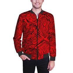 Бомбер мужской Tie-Dye red, цвет: 3D-черный — фото 2