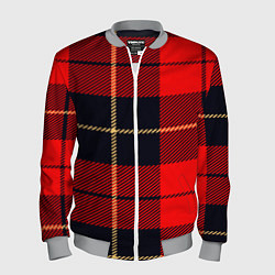 Бомбер мужской Клетка, цвет: 3D-меланж