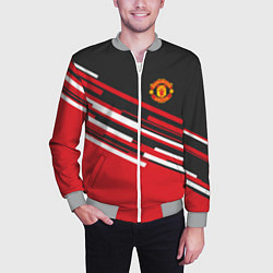 Бомбер мужской Man UTD FC: Sport Line 2018, цвет: 3D-меланж — фото 2