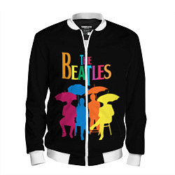 Бомбер мужской The Beatles: Colour Rain, цвет: 3D-белый