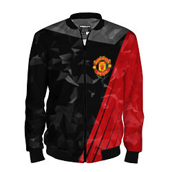 Бомбер мужской FC Manchester United: Abstract, цвет: 3D-черный