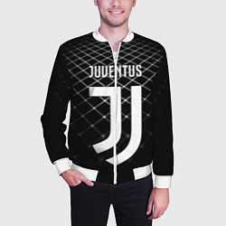 Бомбер мужской FC Juventus: Black Lines, цвет: 3D-белый — фото 2