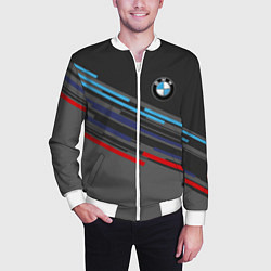Бомбер мужской BMW BRAND COLOR, цвет: 3D-белый — фото 2
