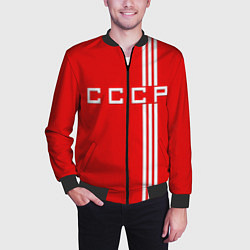 Бомбер мужской Cборная СССР, цвет: 3D-черный — фото 2