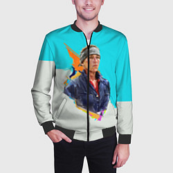 Бомбер мужской Три билборда близ Эббинга, цвет: 3D-черный — фото 2