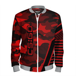 Бомбер мужской CS:GO Red Camo, цвет: 3D-меланж