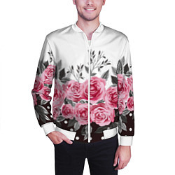 Бомбер мужской Roses Trend, цвет: 3D-белый — фото 2