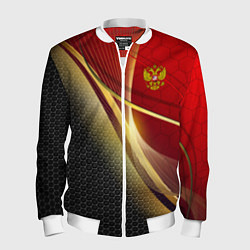 Бомбер мужской RUSSIA SPORT: Gold Collection, цвет: 3D-белый