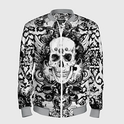 Бомбер мужской Grunge Skull, цвет: 3D-меланж