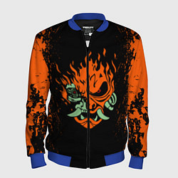 Бомбер мужской Cyberpunk 2077: SAMURAI, цвет: 3D-синий