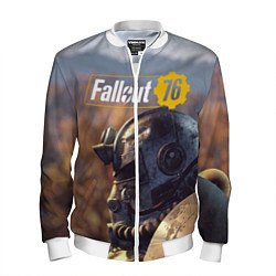 Бомбер мужской Fallout 76, цвет: 3D-белый