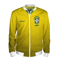 Бомбер мужской Brazil Team: WC 2018, цвет: 3D-белый