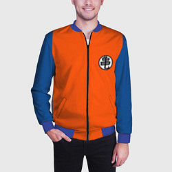 Бомбер мужской DBZ: Kame Senin Kanji Emblem, цвет: 3D-синий — фото 2