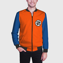 Бомбер мужской DBZ: Goku Kanji Emblem, цвет: 3D-черный — фото 2