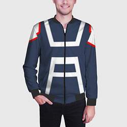 Бомбер мужской MHA U A SCHOOL, цвет: 3D-черный — фото 2