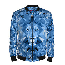 Мужской бомбер Сине-бело-голубой лев