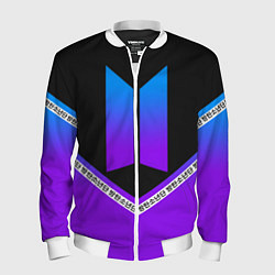Бомбер мужской BTS: Neon Symbol, цвет: 3D-белый