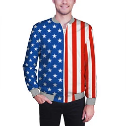 Бомбер мужской American Patriot, цвет: 3D-меланж — фото 2