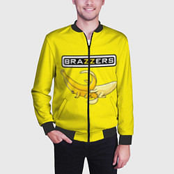 Бомбер мужской Brazzers: Yellow Banana, цвет: 3D-черный — фото 2