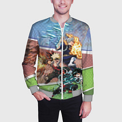 Бомбер мужской Геройская Академия, цвет: 3D-меланж — фото 2