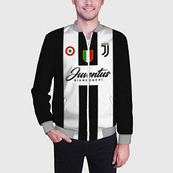 Бомбер мужской Ювентус, цвет: 3D-меланж — фото 2