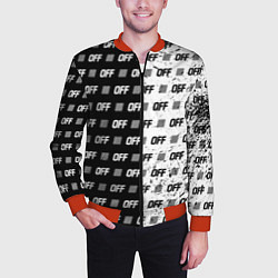 Бомбер мужской Off-White: Black & White, цвет: 3D-красный — фото 2
