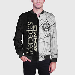Бомбер мужской Mercedes AMG: Techno Style, цвет: 3D-черный — фото 2