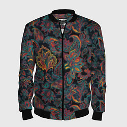 Мужской бомбер Узор пейсли на черном