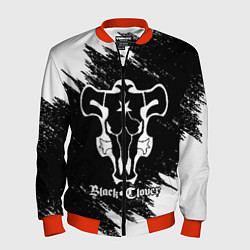 Бомбер мужской ЧЁРНЫЙ КЛЕВЕР, цвет: 3D-красный