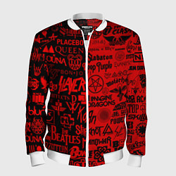 Мужской бомбер ЛОГОТИПЫ РОК ГРУПП