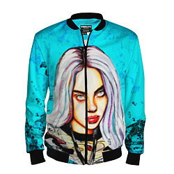 Бомбер мужской BILLIE EILISH: Fan Art, цвет: 3D-черный