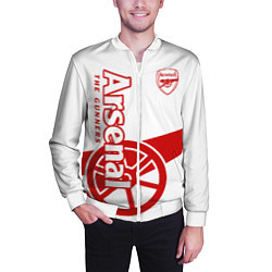 Бомбер мужской Arsenal, цвет: 3D-белый — фото 2