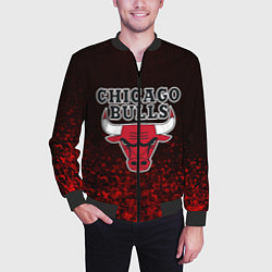 Бомбер мужской CHICAGO BULLS, цвет: 3D-черный — фото 2