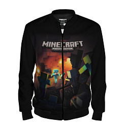 Бомбер мужской MINECRAFT, цвет: 3D-черный