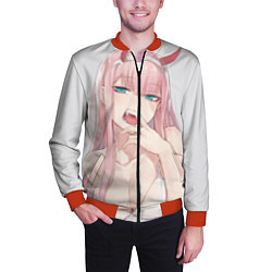Бомбер мужской Ahegao, цвет: 3D-красный — фото 2
