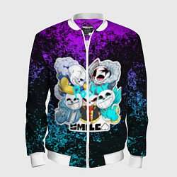 Бомбер мужской UNDERTALE, цвет: 3D-белый