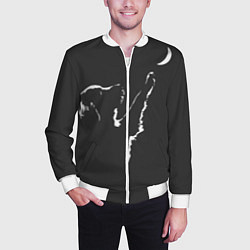 Бомбер мужской Лунопёс, цвет: 3D-белый — фото 2