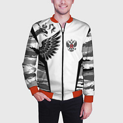 Бомбер мужской Камуфляж Россия, цвет: 3D-красный — фото 2