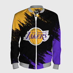 Бомбер мужской LA LAKERS, цвет: 3D-меланж