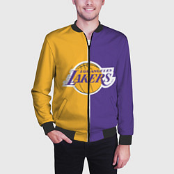 Бомбер мужской LA LAKERS, цвет: 3D-черный — фото 2
