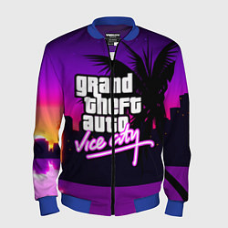 Бомбер мужской GTA:VICE CITY, цвет: 3D-синий